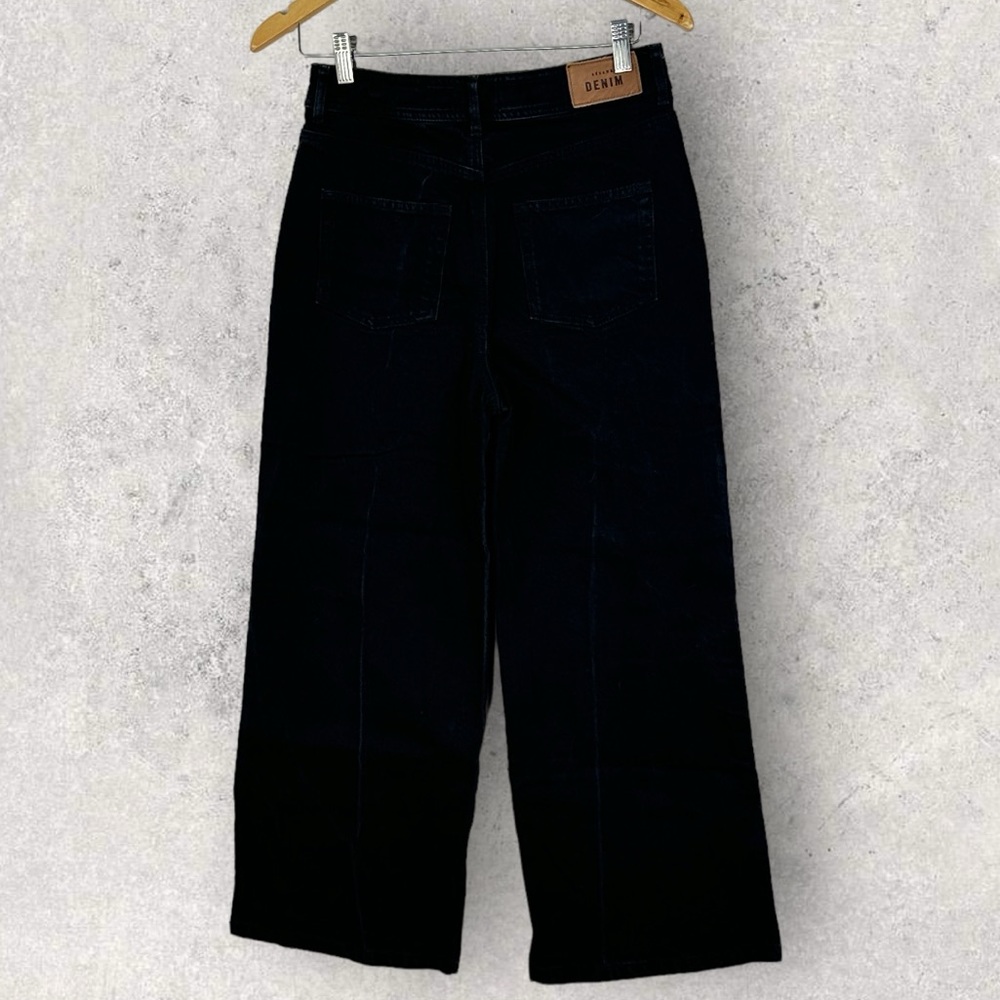 Sezane Jeans Womens Size 28 Wide Leg French Denim Minimalist Stretch Le Crop 38 - Picture 5 of 16